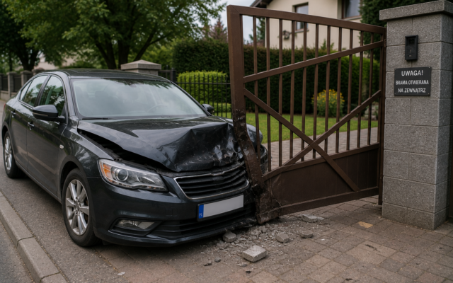 Ubezpieczenie samochodu a szkoda po uszkodzeniu auta przez otwartą furtkę posesji – kto odpowiada?